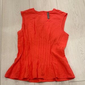NWOT Anthropologie Sleeveless Coral Pink Top SZ XS